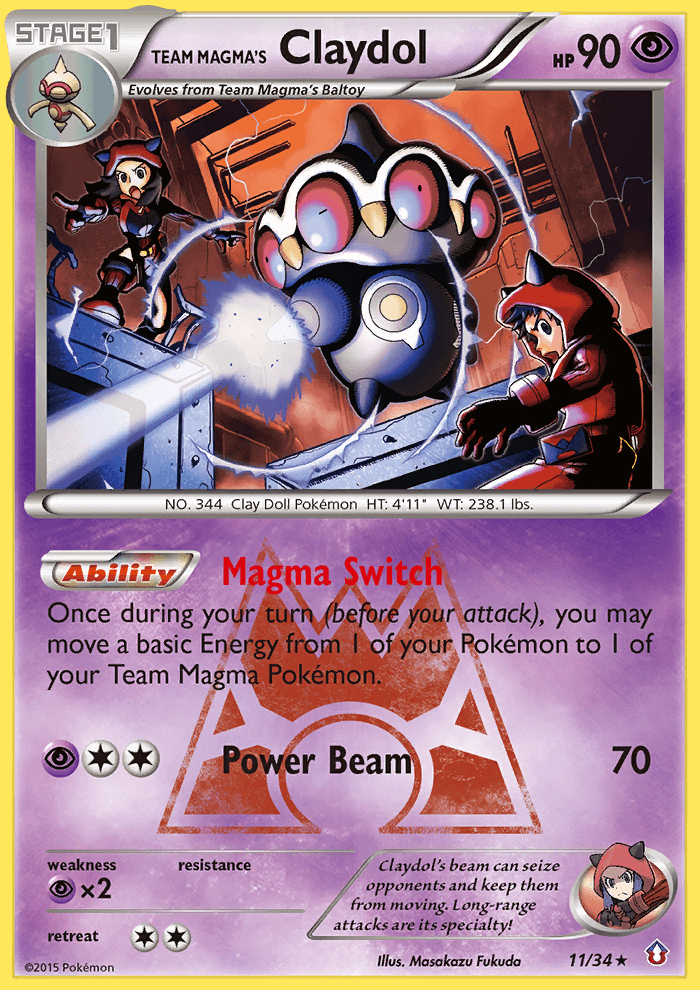 Team Magma's Claydol 11/34
