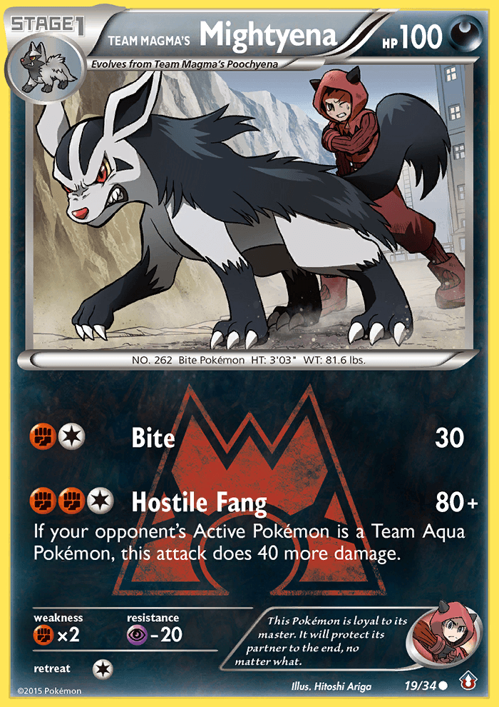 Team Magma's Mightyena 19/34