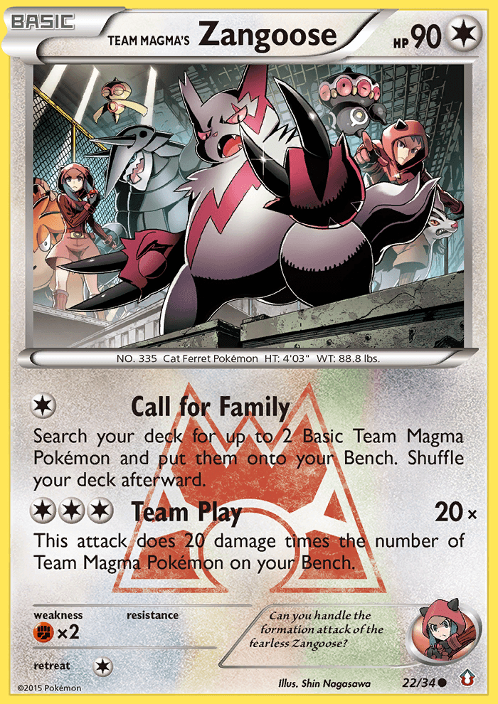 Team Magma's Zangoose 22/34