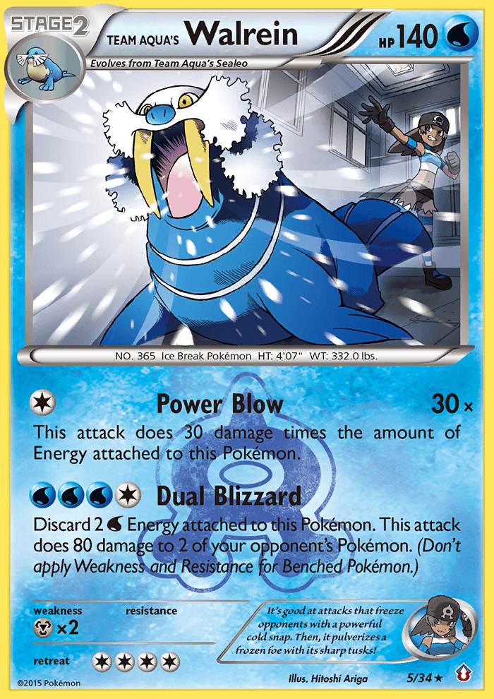Team Aqua's Walrein 5/34