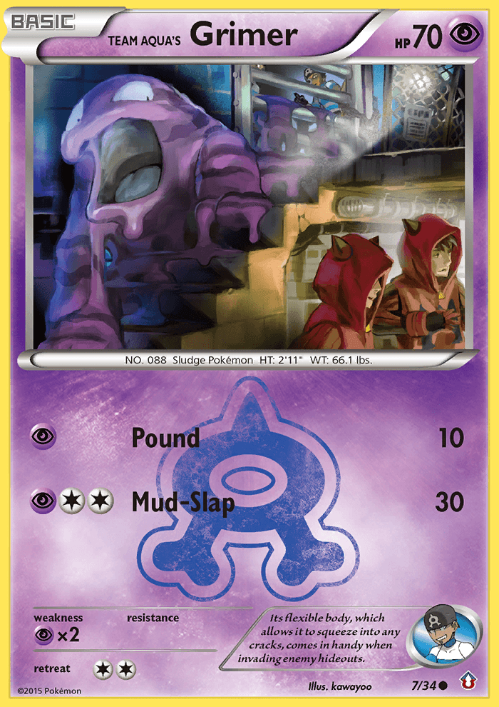Team Aqua's Grimer 7/34