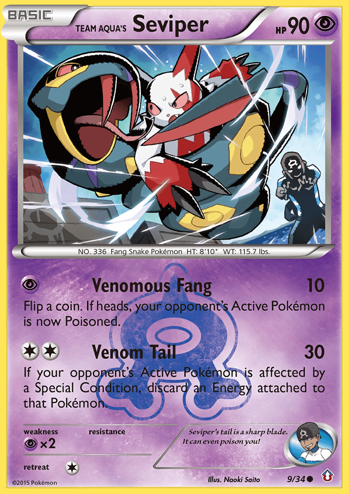 Team Aqua's Seviper 9/34