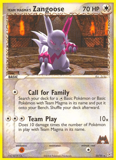 Team Magma's Zangoose 23/95
