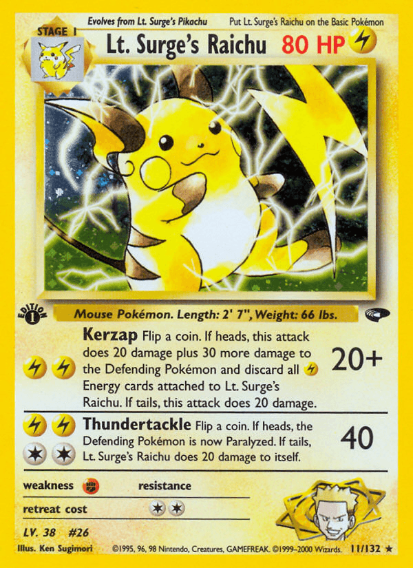Lt. Surge's Raichu 11/132