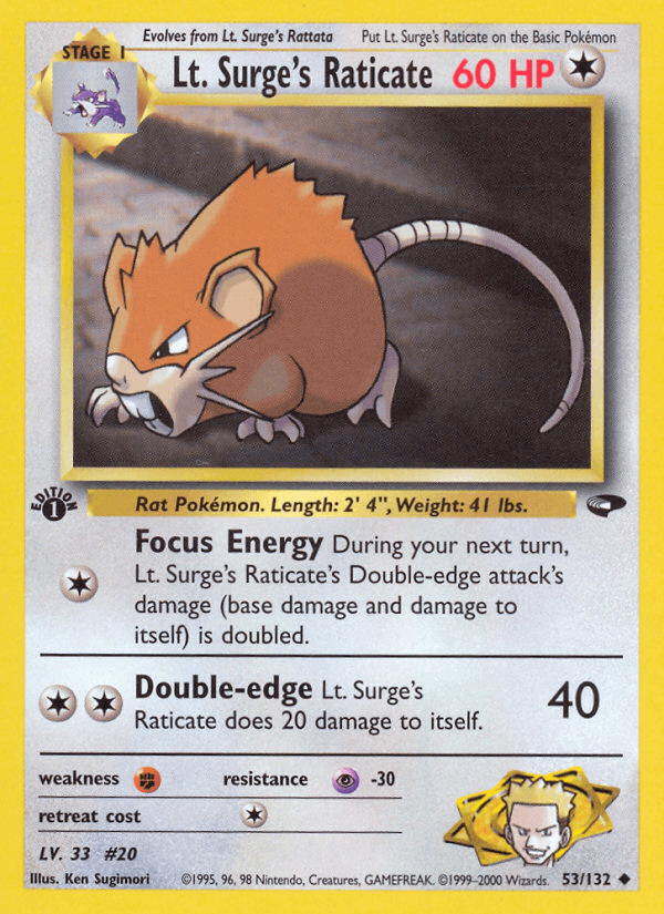 Lt. Surge's Raticate 53/132