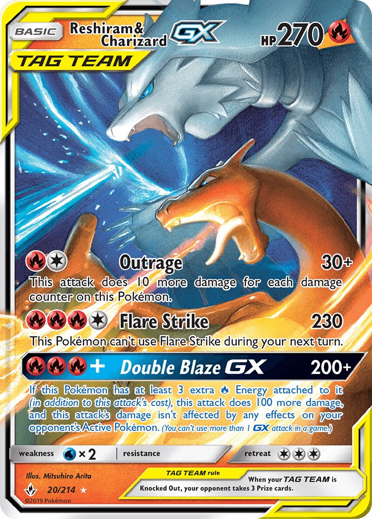 Reshiram & Charizard-GX 20/214