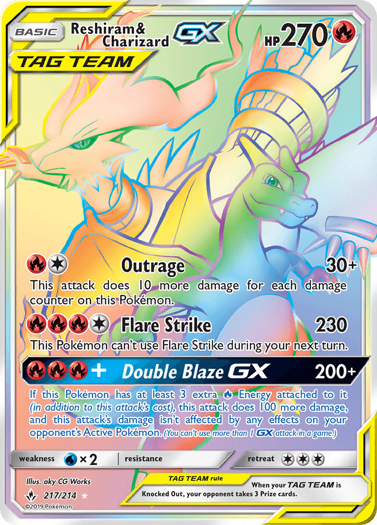 Reshiram & Charizard-GX 217/214