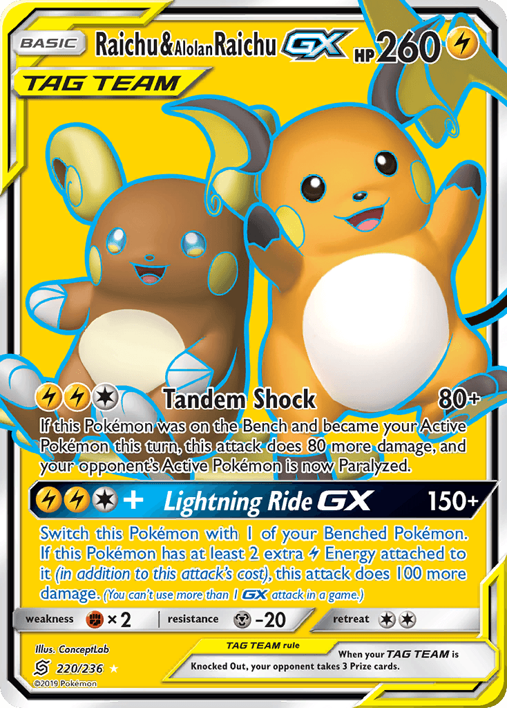 Raichu & Alolan Raichu-GX 220/236