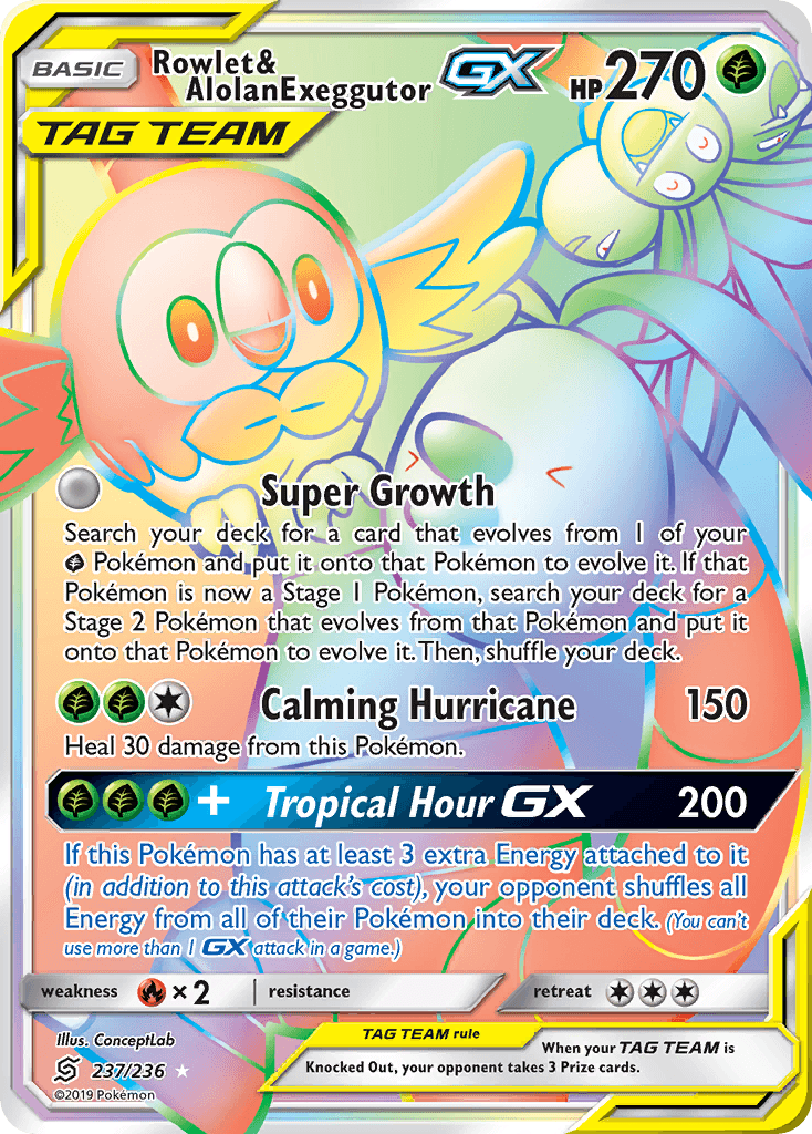 Rowlet & Alolan Exeggutor-GX 237/236