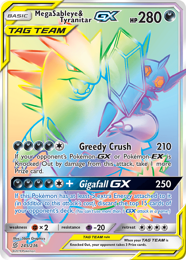 Mega Sableye & Tyranitar-GX 245/236