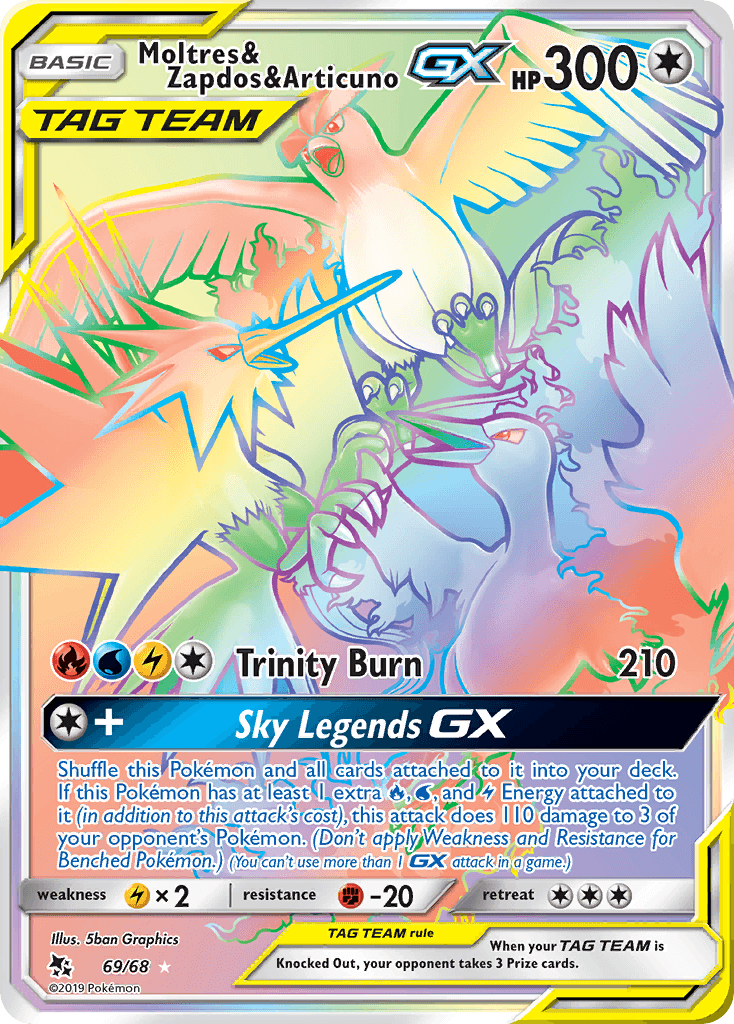 Moltres & Zapdos & Articuno-GX 69/68