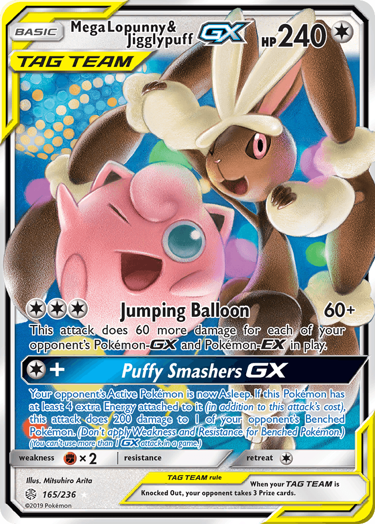 Mega Lopunny & Jigglypuff-GX 165/236