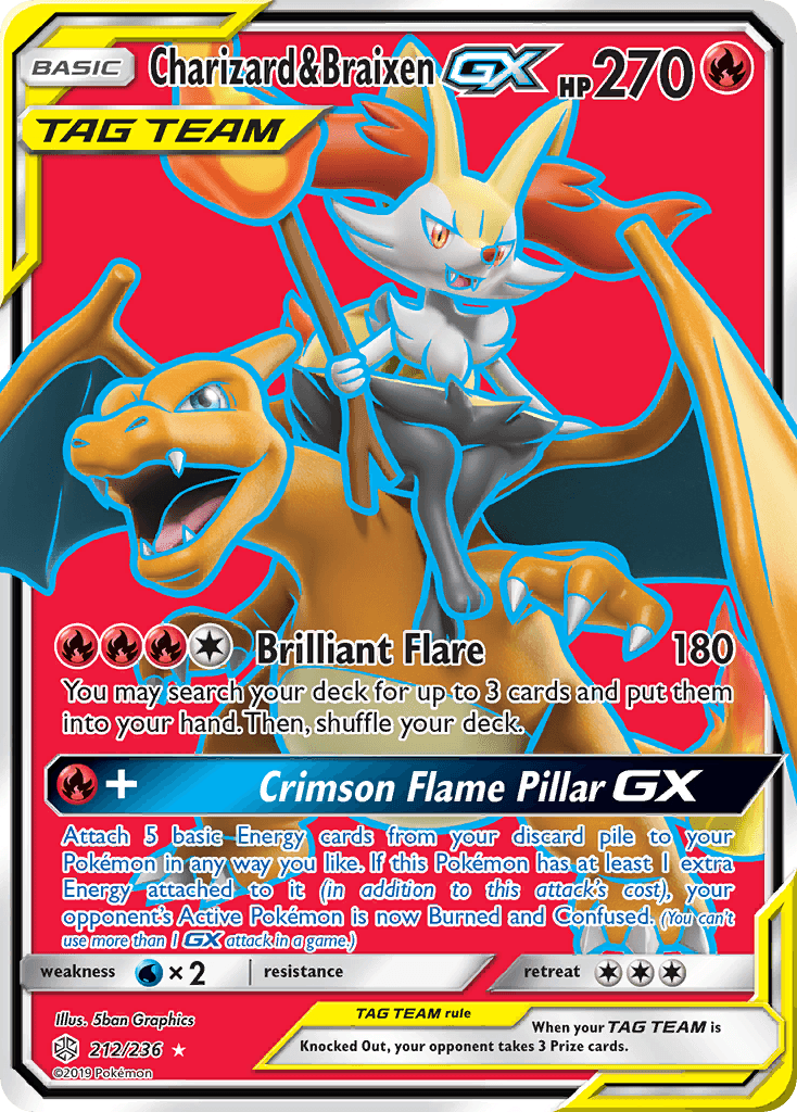 Charizard & Braixen-GX 212/236