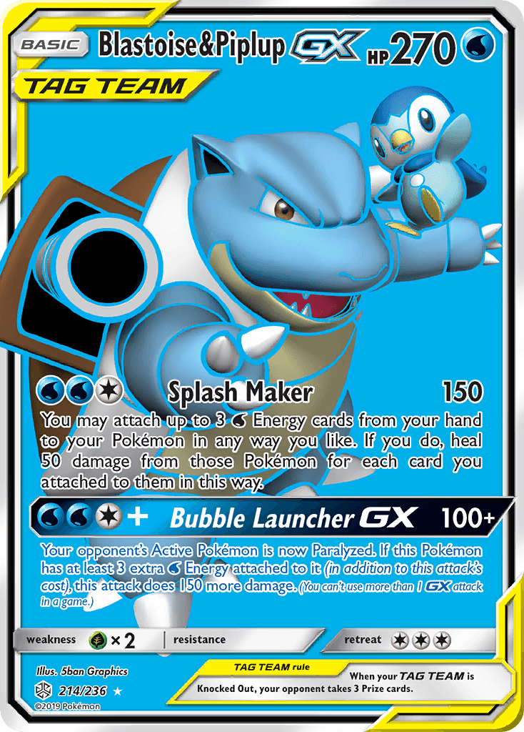 Blastoise & Piplup-GX 214/236
