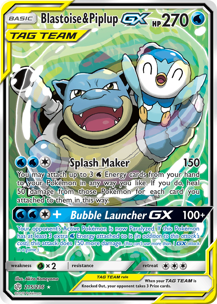 Blastoise & Piplup-GX 215/236