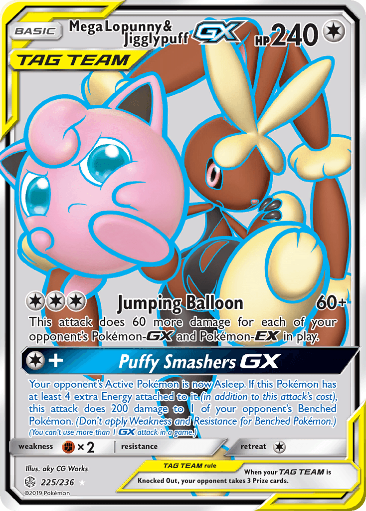 Mega Lopunny & Jigglypuff-GX 225/236