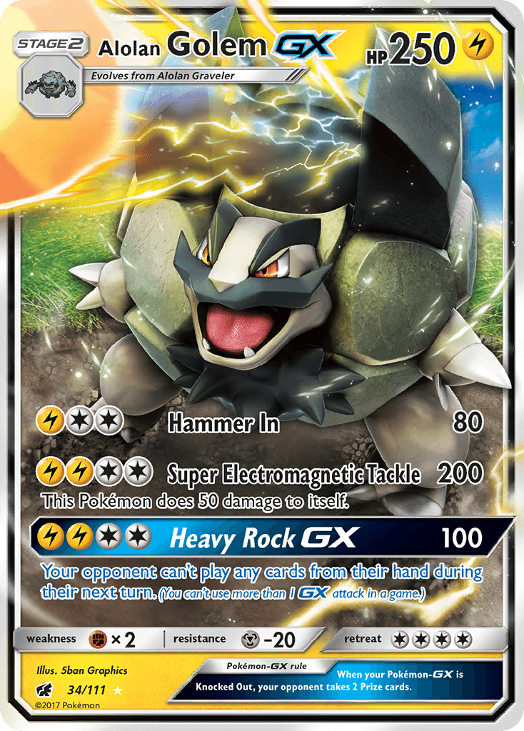 Alolan Golem-GX 34/111