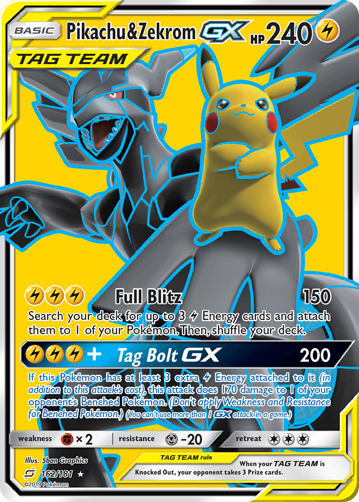 Pikachu & Zekrom-GX 162/181