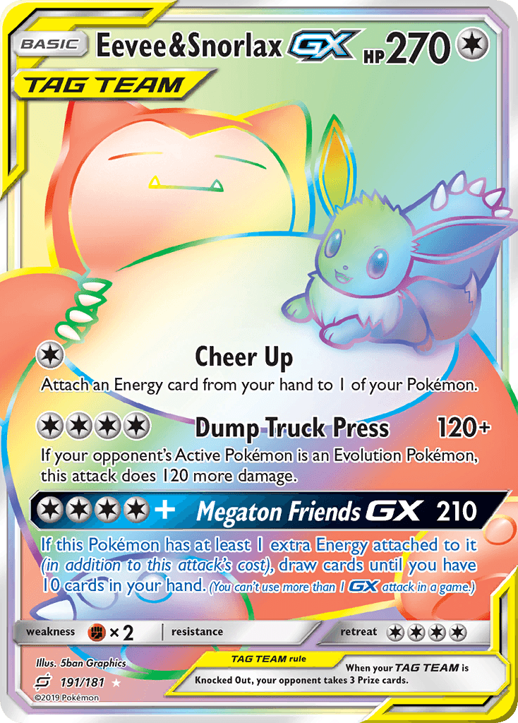 Eevee & Snorlax-GX 191/181