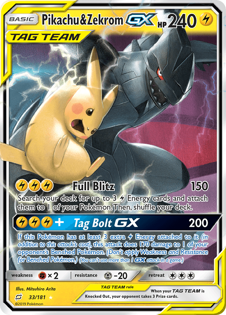 Pikachu & Zekrom-GX 33/181