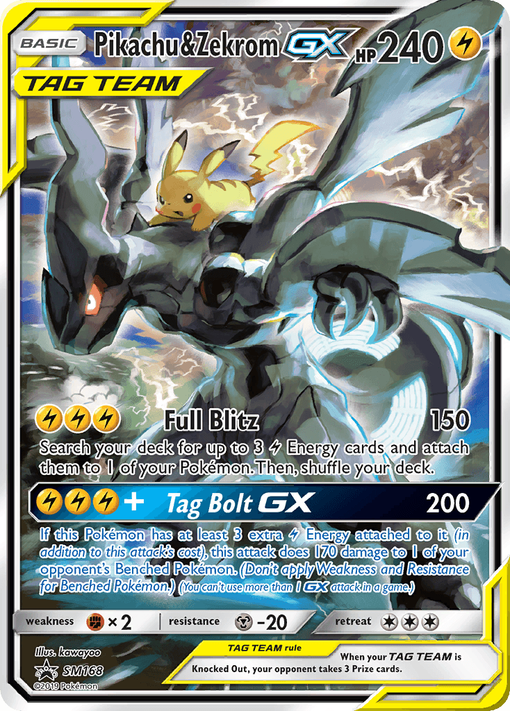 Pikachu & Zekrom-GX SM168/248