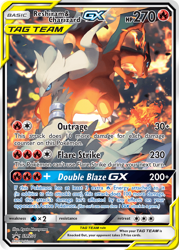 Reshiram & Charizard-GX SM201/248