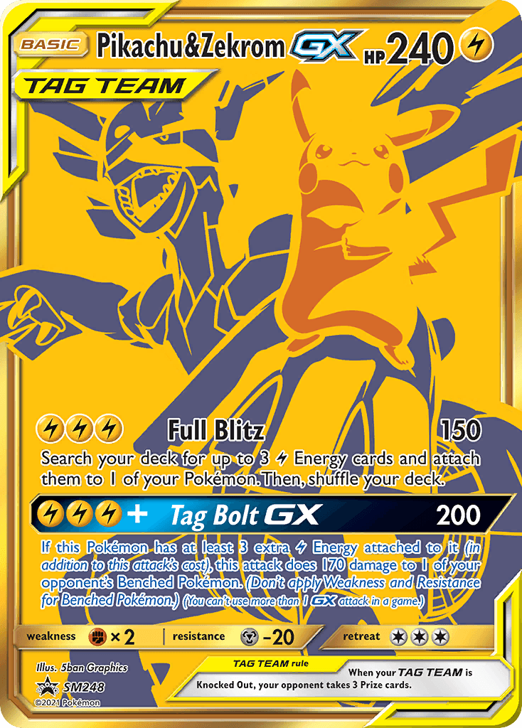Pikachu & Zekrom-GX SM248/248