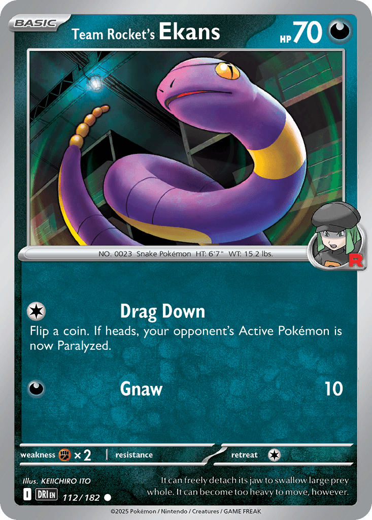 Team Rocket's Ekans 112/182