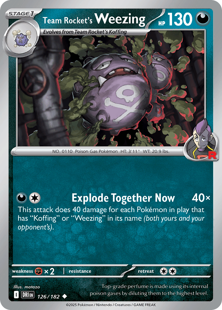 Team Rocket's Weezing 126/182