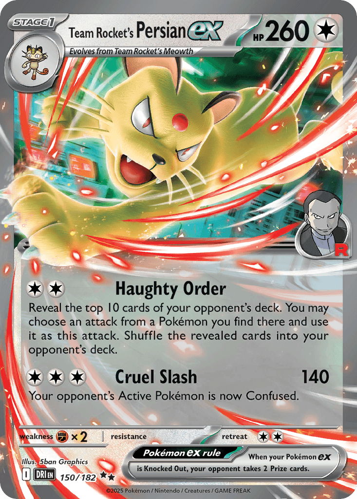 Team Rocket's Persian ex 150/182