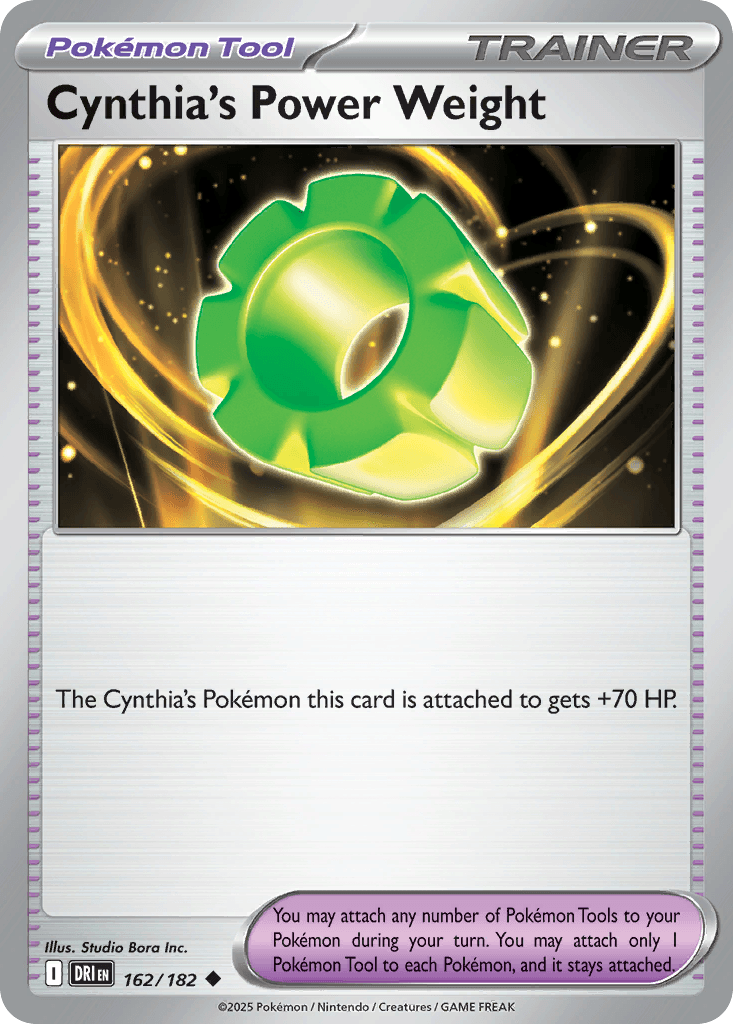 Cynthia's Power Weight 162/182