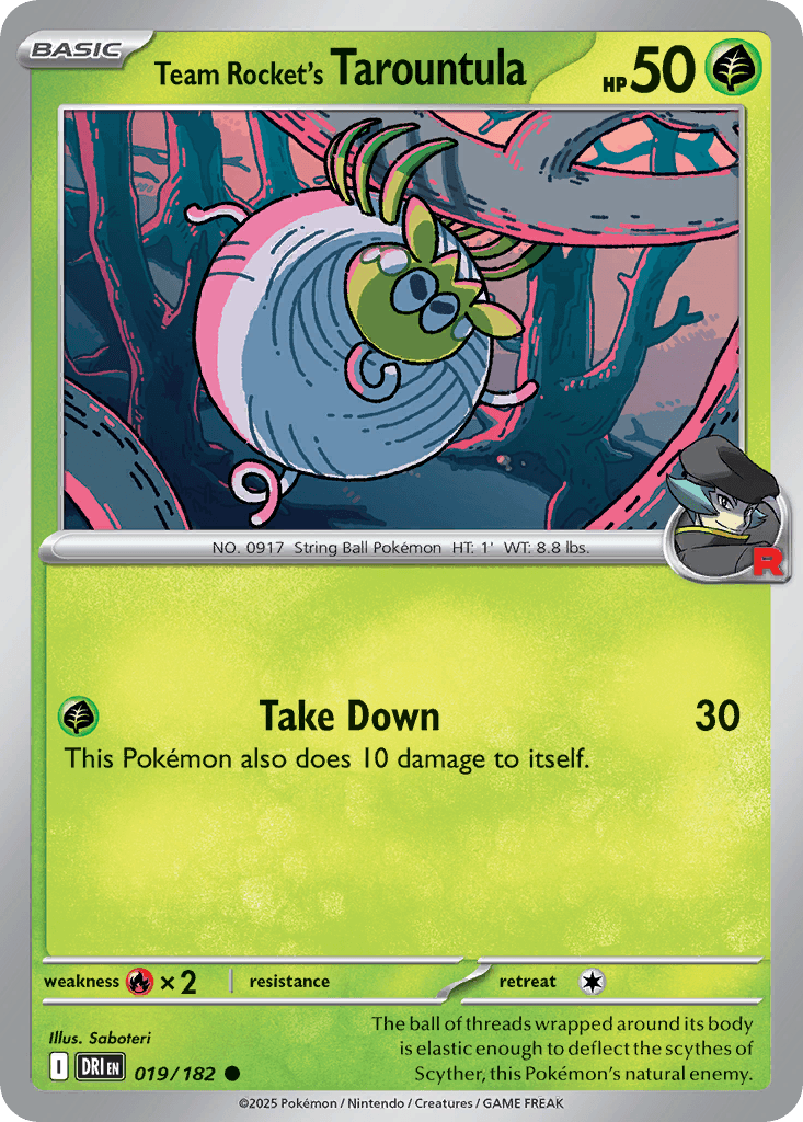 Team Rocket's Tarountula 19/182