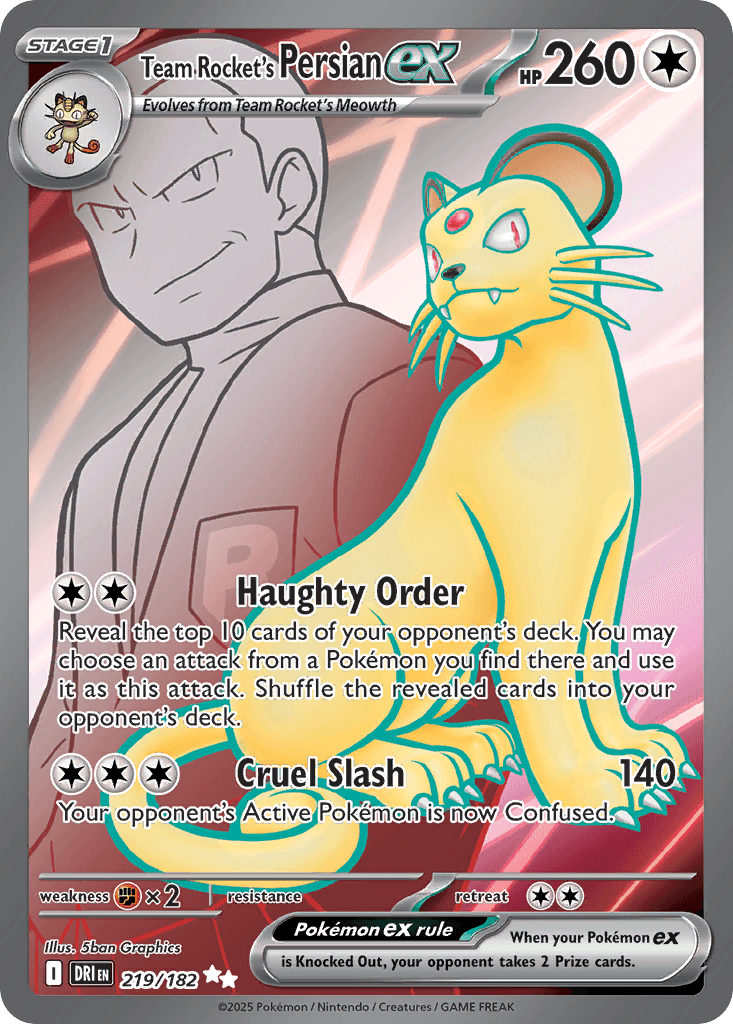 Team Rocket's Persian ex 219/182
