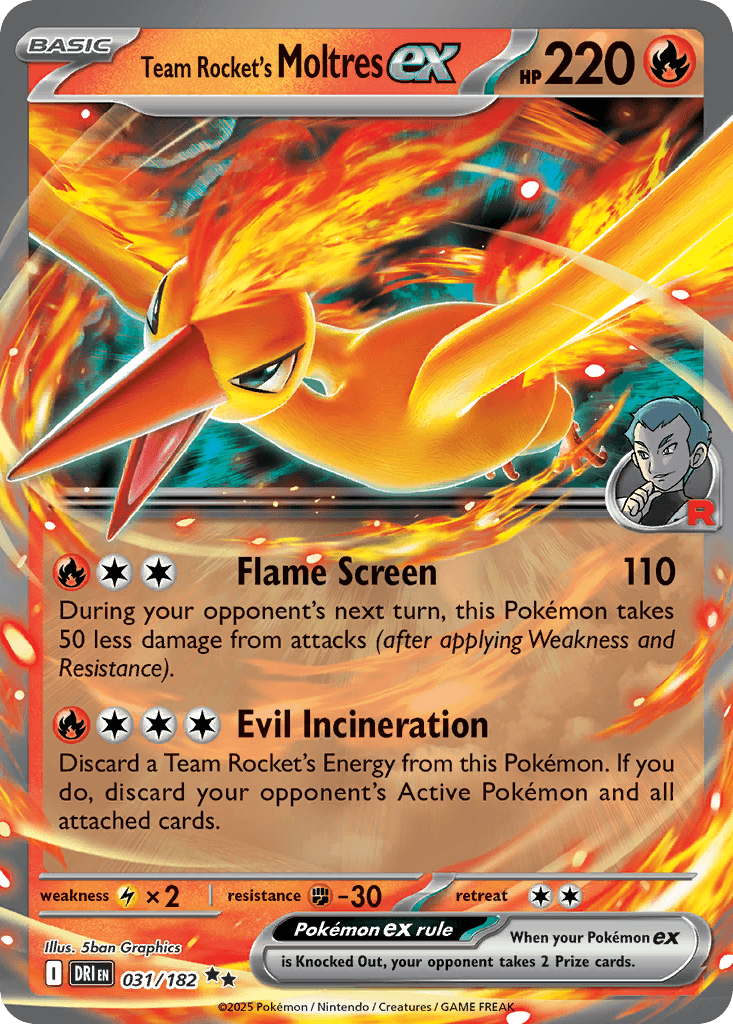 Team Rocket's Moltres ex 31/182