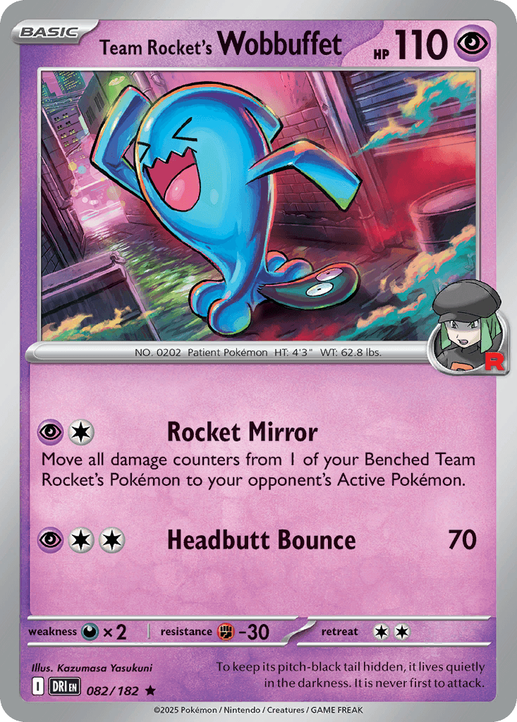Team Rocket's Wobbuffet 82/182