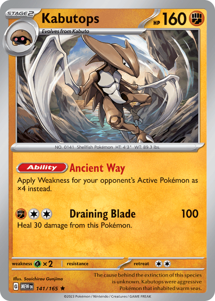 Kabutops 141/165