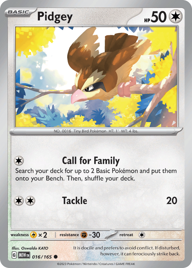 Pidgey 16/165
