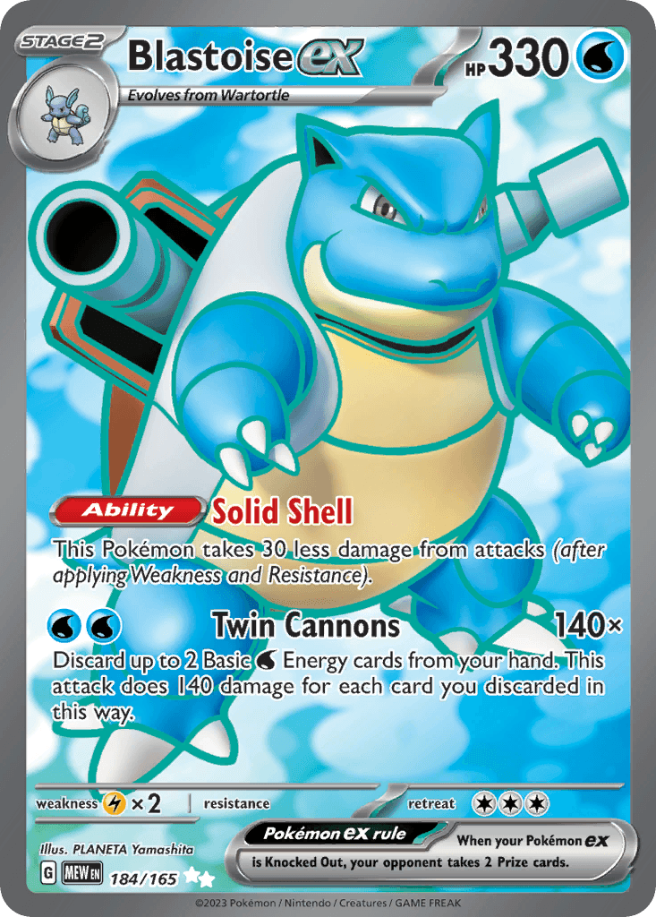 Blastoise ex 184/165