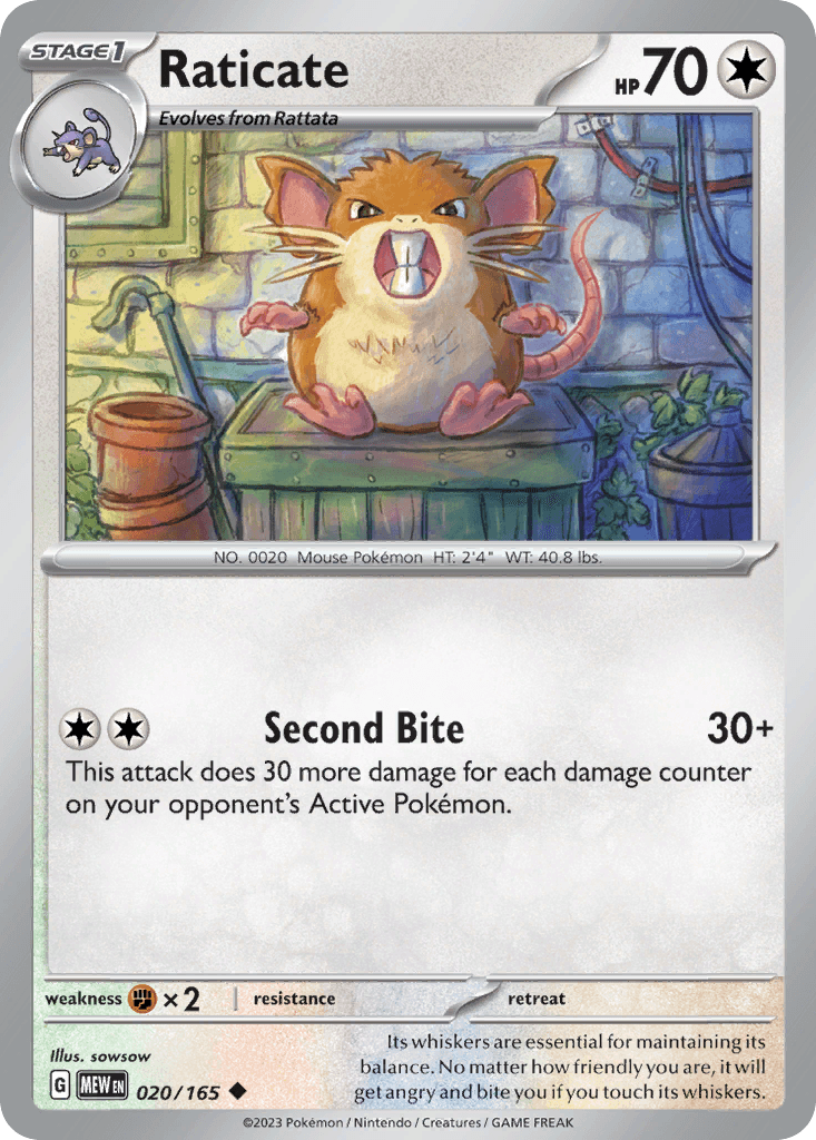 Raticate 20/165