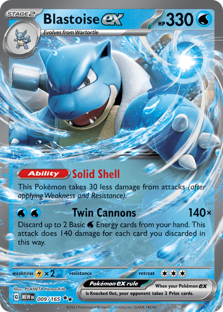 Blastoise ex 9/165