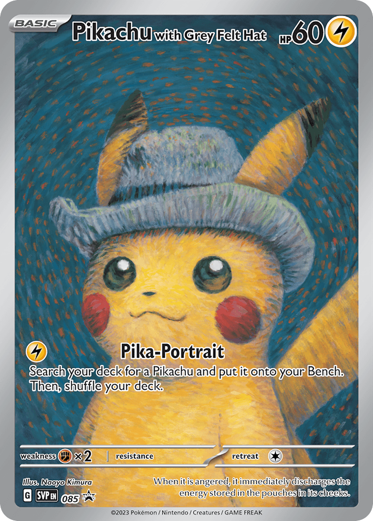 Pikachu with Grey Felt Hat 85/215