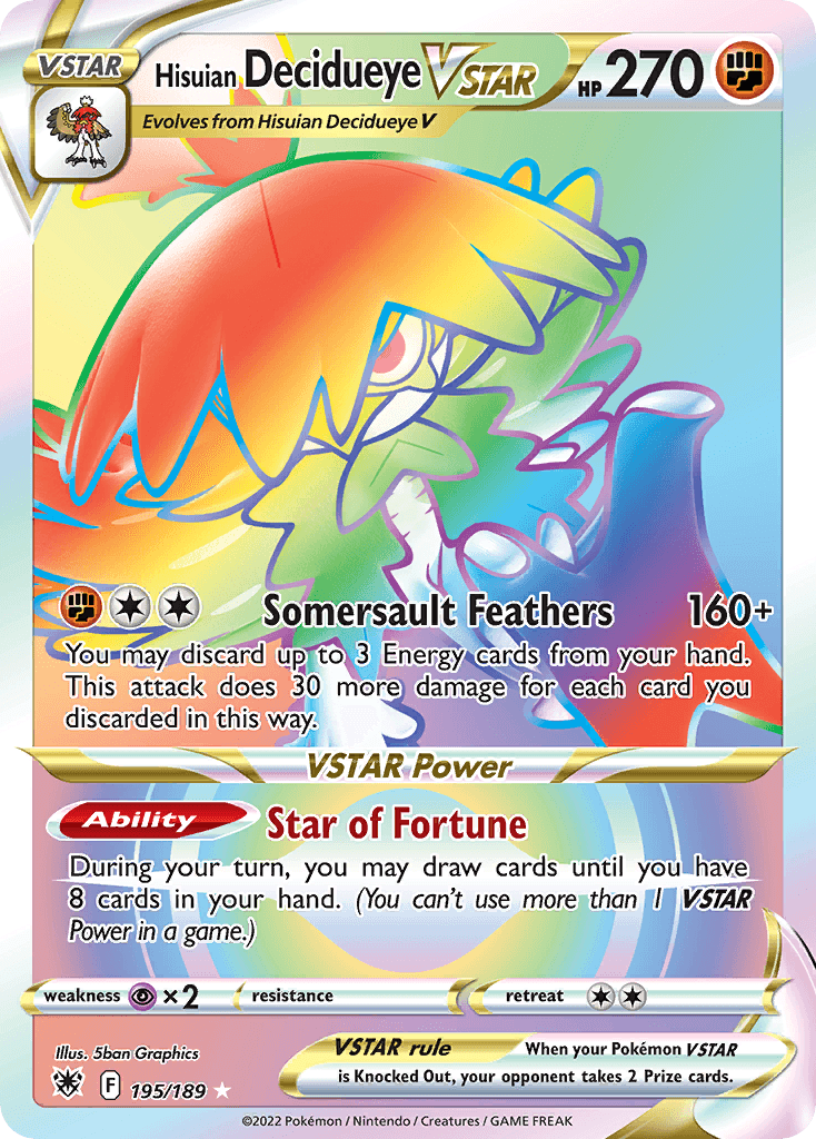Hisuian Decidueye VSTAR 195/189