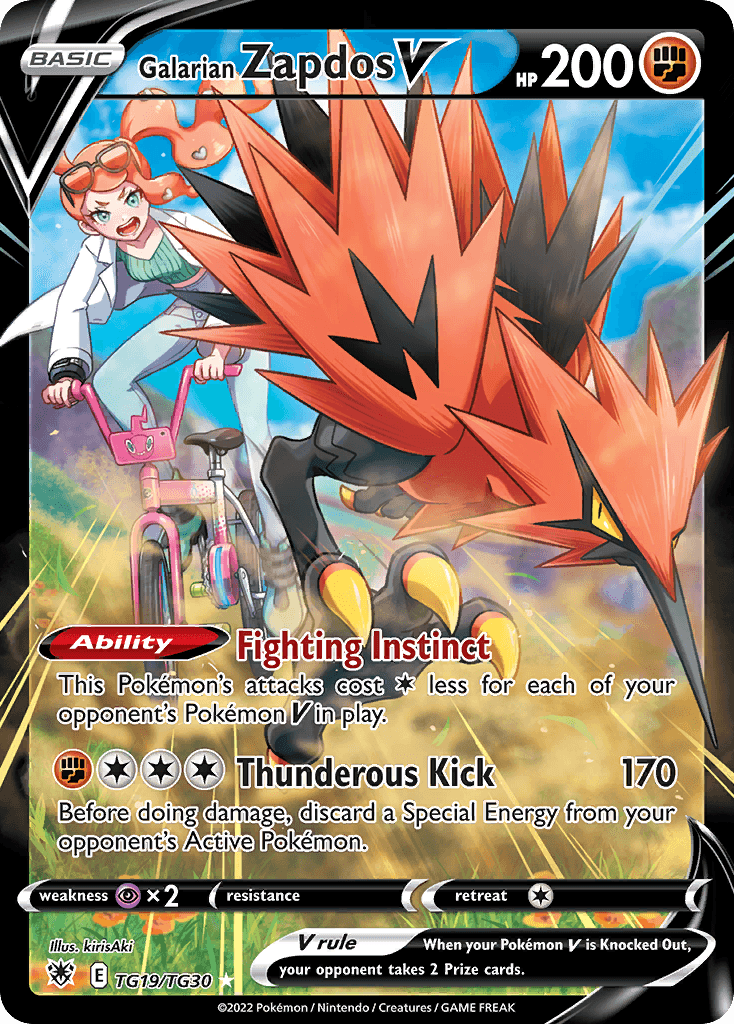 Galarian Zapdos V TG19/30