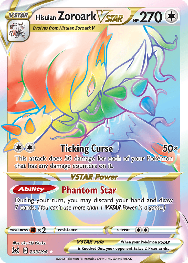 Hisuian Zoroark VSTAR 203/196