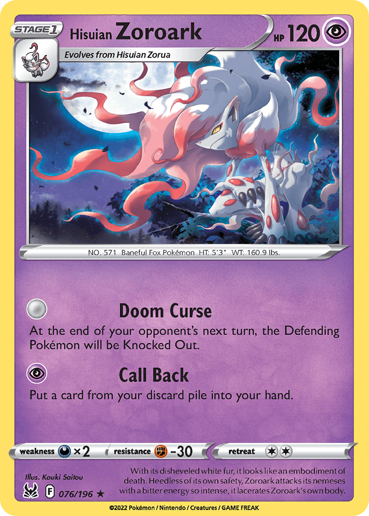 Hisuian Zoroark 76/196
