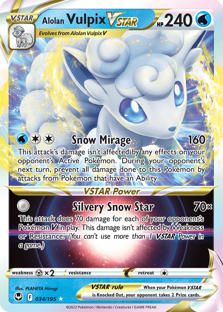 Alolan Vulpix VSTAR 34/195