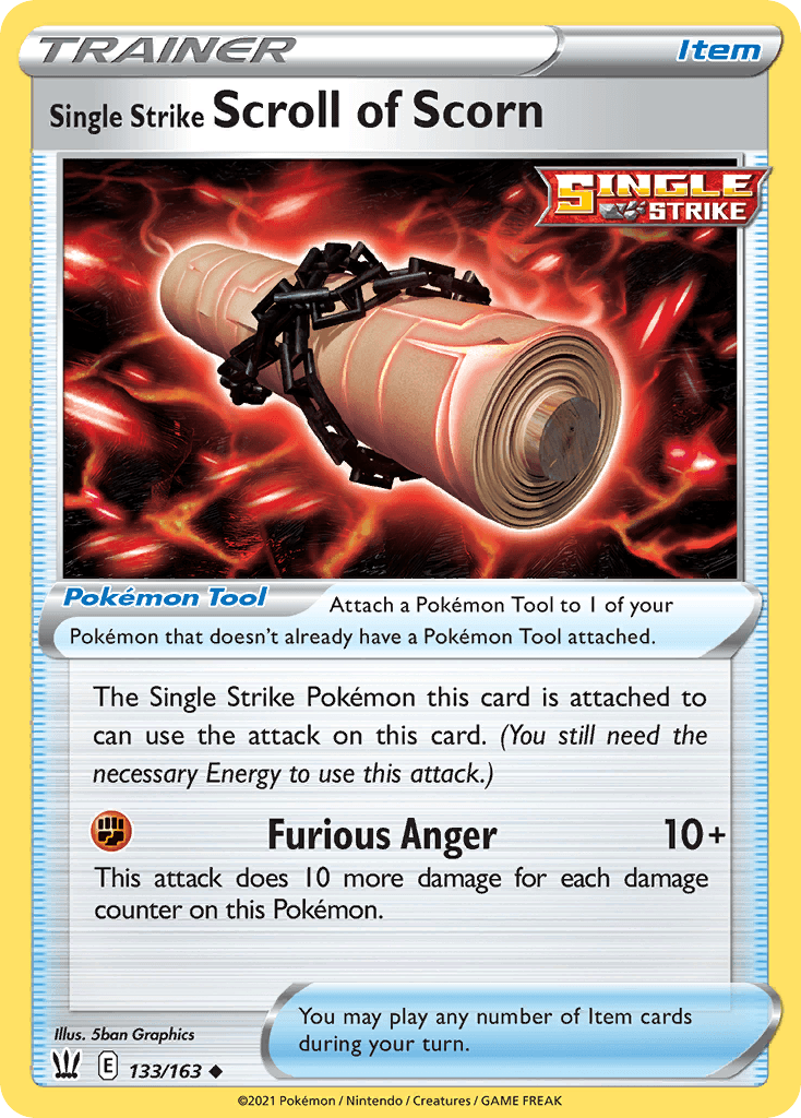 Single Strike Scroll of Scorn 133/163