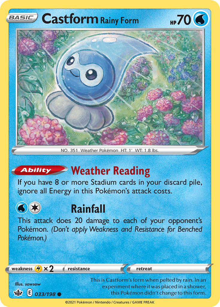 Castform Rainy Form 33/198