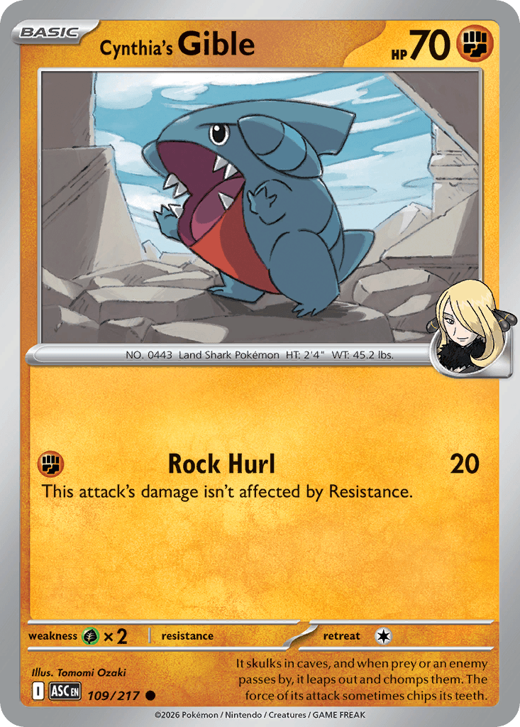 Cynthia's Gible 109/217