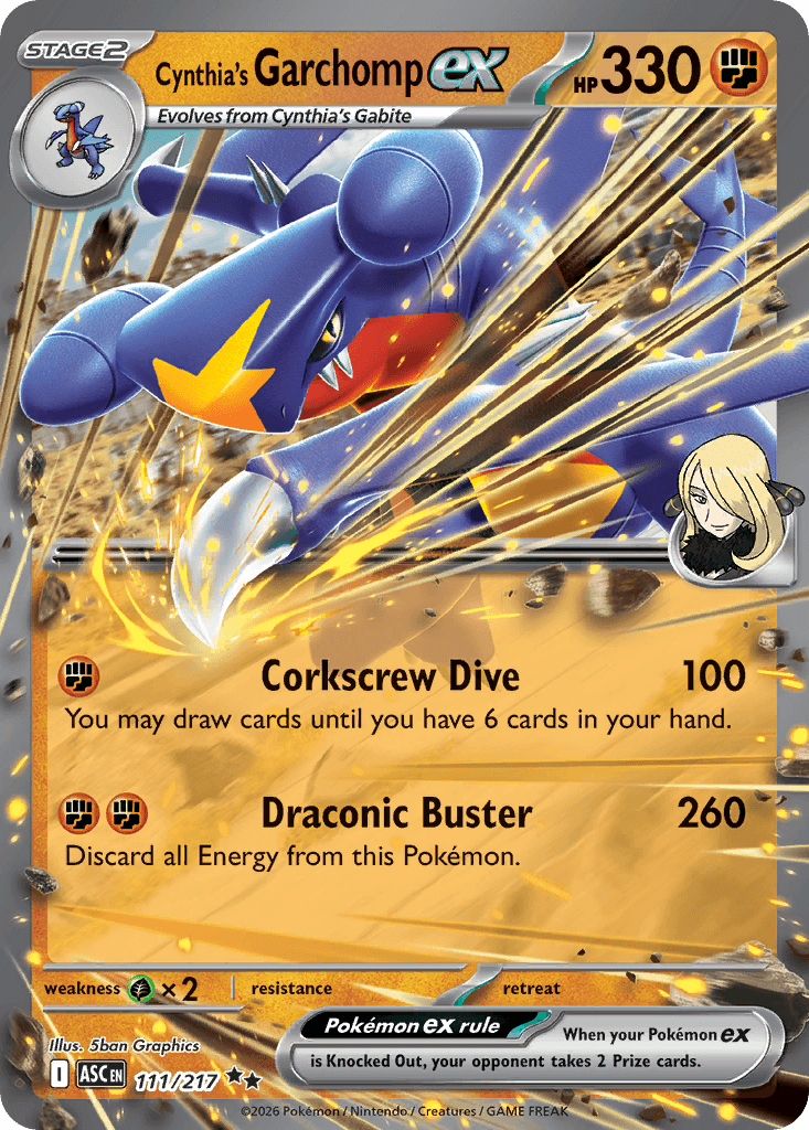 Cynthia's Garchomp ex 111/217